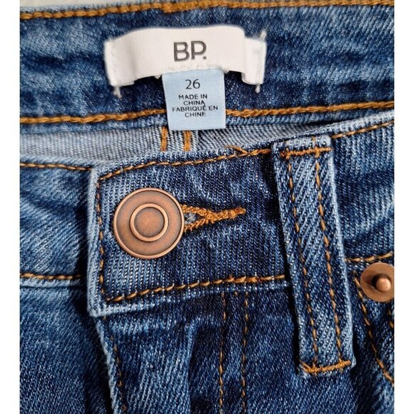 BP Mid-Rise Distressed Cut-Off Blue Jean Shorts /NWOT, Size 26 - Picture 3 of 6